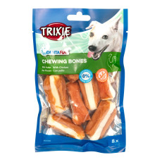 Ласощі Trixie Denta Fun для собак Кісточка для чищення зубів з куркою 5 см 120 г 8 шт