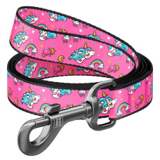 Поводок WAUDOG Nylon с рисунком Единороги (ширина 25 мм, длина 122см)