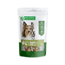 Ласощі для собак Nature`s Protection Snack Rabbit & Cod Rolls, роли з кролика і тріски, 75 г
