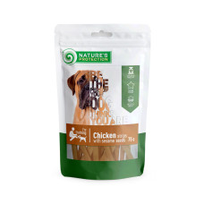 Ласощі для собак Nature`s Protection Snack Chicken Strips Sesame, смужки з курки з кунжутом, 75 г