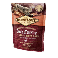 Сухий корм Carnilove Cat Duck & Turkey Large Breed для котів великих порід, качка та індичка, 400 г