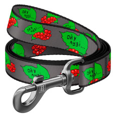 Повідець для собак нейлоновий WAUDOG Nylon, малюнок Калина, розмір L-ХХL, Ш 25 мм, Д 122 cм