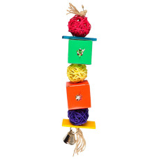Flamingo Papyr Parakeet Toy Cube ФЛАМИНГО КУБ игрушка для попугаев , 8х5х36 см