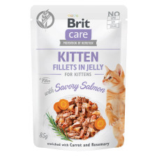 Вологий корм Brit Care Cat Pouch для кошенят, в желе, пікантний лосось, 85 г
