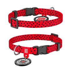 Ошейник WAUDOG Nylon с рисунком Арбуз (ширина 10 мм, длина 20-30 см)