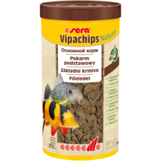 sera Vipachips Nature сухий корм для акваріумних донних риб, чипси, 1000 мл (370 г)