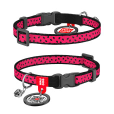 Ошейник для кота WAUDOG Nylon с рисунком Арбуз (ширина 10 мм, длина 20-30 см)
