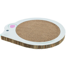 Дряпка Trixie картонна в формі миші з котячою м`ятою для кошенят 35х2,5х29,5 см біла