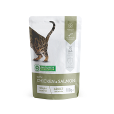 Вологий корм Nature`s Protection Weight Control Chicken & Salmon для котів схильних до зайвої ваги з куркою і лососем, 100 г