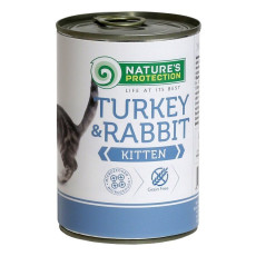 Вологий корм Nature`s Protection Kitten Turkey&Rabbit для молодих кошенят з індичатиною і кролятиною, 400 г