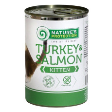Вологий корм Nature`s Protection Kitten Turkey&Salmon для кошенят з індичкою та лососем, 400 г