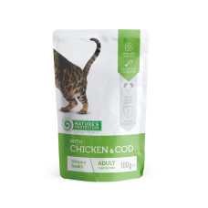 Вологий корм Nature`s Protection Urinary Chicken&Cod для котів для підтримки сечовивідної системи з куркою і тріскою, 100 г