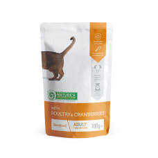 Вологий корм Nature`s Protection Sterilised Poultry&Cranberries для котів після стерилізації з м`ясом птиці та журавлиною, 100 г