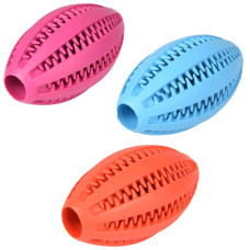 Flamingo Dental Rugby Ball ФЛАМИНГО ДЕНТАЛ РЕГБИ мяч резиновый игрушка для собак , 11х6х6 см см.