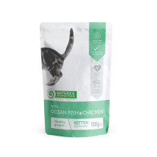 Вологий корм Nature`s Protection Kitten Ocean Fish & Chicken для кошенят з океанічною рибою і куркою, 100 г