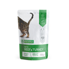 Вологий корм Nature`s Protection Urinary Beef & Turkey для котів що мають проблеми з сечовивідної системою, з яловичиною та індичкою, 100 г