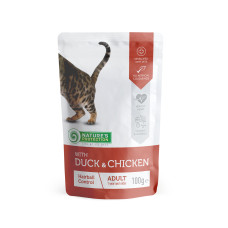 Вологий корм Nature`s Protection Hairball Duck&Chicken для котів з качкою і куркою, 100 г