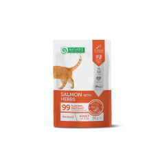 Вологий корм Nature’s Protection Sterilised, Salmon Herbs для стерилізованих котів із лососем і травами, 100 г