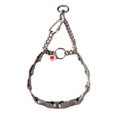 Строгий ошейник для собак Sprenger Neck-Tech Fun, пластинчатый, с цилиндрическим карабином, нержавеющая сталь, S 48 см