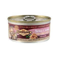 Вологий корм Carnilove Turkey & Salmon для кошенят, індичка та лосось, 100 г