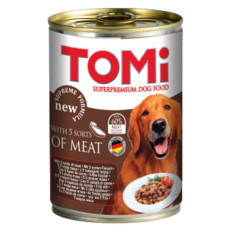 Консервы TOMi для собак 5 видов мяса, 400 г