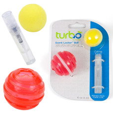Іграшка Coastal Turbo Scent Locker Ball для котів, м`яч з котячою м`ятою, червоний