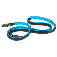 Поводок с автоматическим карабином ERGOFLUO MATIC GA25/200 черно-голубой