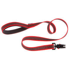 Поводок с автоматическим карабином, прорезиненый нейлон DAYTONA GUMMY MATIC G20/120RED