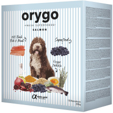Напіввологий корм Orygo Salmon для дорослих собак всіх порід з лососем та чорницею, 3,6 кг