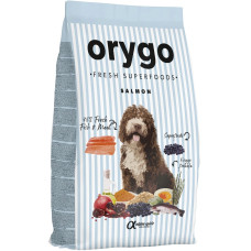 Напіввологий корм Orygo Salmon для дорослих собак всіх порід з лососем та чорницею, 8 кг