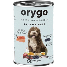 Вологий корм Orygo Wet Salmon Pate для дорослих собак всіх порід з лососем та чорницею, 400 г