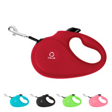 Повідець-рулетка Collar для собак, розмір S, 15 кг, 5 м, червоний