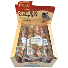 Колба Vitapol Smakers Box для шиншил, зі смаком кокосу та пелюсток троянд, упаковка 12 шт