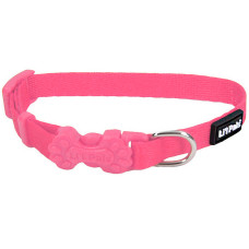 Ошейник для собак Litl Pals Nylon, нейлон, 0,8 см х 15-20 см, неоново-розовый, Coastal