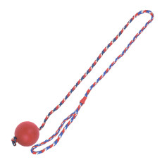 Karlie-Flamingo Ball With Rope игрушка для собак, мяч из литой резины на веревке 7 см