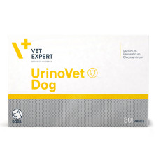 Vet Expert UrinoVet Dog Пищевая добавка для поддержания мочевыделительной функции у собак, 30 таб