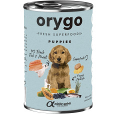 Вологий корм Orygo Wet Puppies для цуценят всіх порід з лососем та бататом, 400 г