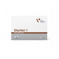 Vet Expert DiarVet Средство для кошек и собак малых пород против диареи, 6 таб