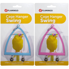 Игрушка для птиц Swing Abacus Bell, жердочка с колокольчиком и счетами, 10х13 см, Karlie-Flamingo