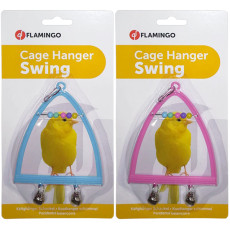 Игрушка для птиц Swing Abacus Bell, жердочка с колокольчиком и счетами, 10х13 см, Karlie-Flamingo