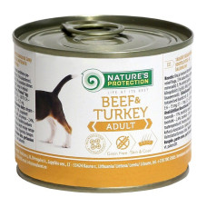 Вологий корм Nature`s Protection Adult Beef&Turkey для собак всіх порід з яловичиною та індичкою, 200 г