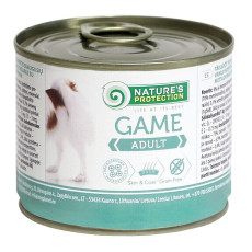 Влажный корм Nature`s Protection Adult Game для взрослых собак всех пород с дичью, 200 г