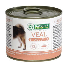 Вологий корм Nature`s Protection Adult Veal для дорослих собак всіх порід з телятиною, 200 г