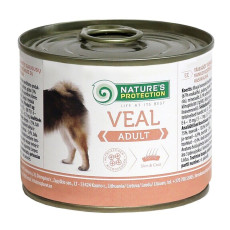 Вологий корм Nature`s Protection Adult Veal для дорослих собак всіх порід з телятиною, 200 г