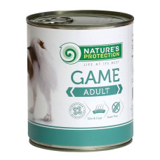 Вологий корм Nature`s Protection Adult Game для дорослих собак всіх порід з дичиною, 400 г