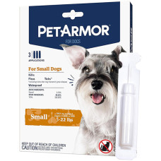 Капли PetArmor Small от блох, клещей, вшей для собак весом от 2,2 до 10 кг, 3 шт.