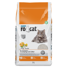 Бентонітовий наповнювач RoCat Orange Scented для котячого туалету, з ароматом апельсина, 5 л (4.3 кг)