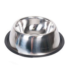 Karlie-Flamingo Dish Rubber Rim РУБЕР РИМ миска для собак, з гумовим обідком, нержавійка 2.33 d=25 см