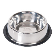 Karlie - Flamingo Dish Rubber Rim РУБЕР РИМ миска для собак, з гумовим обідком, нержавіюча сталь 0.71 d=15 см