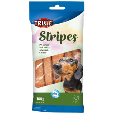 Ласощі Trixie Stripes для собак полоски з м`ясом домашніх птахів 100 г